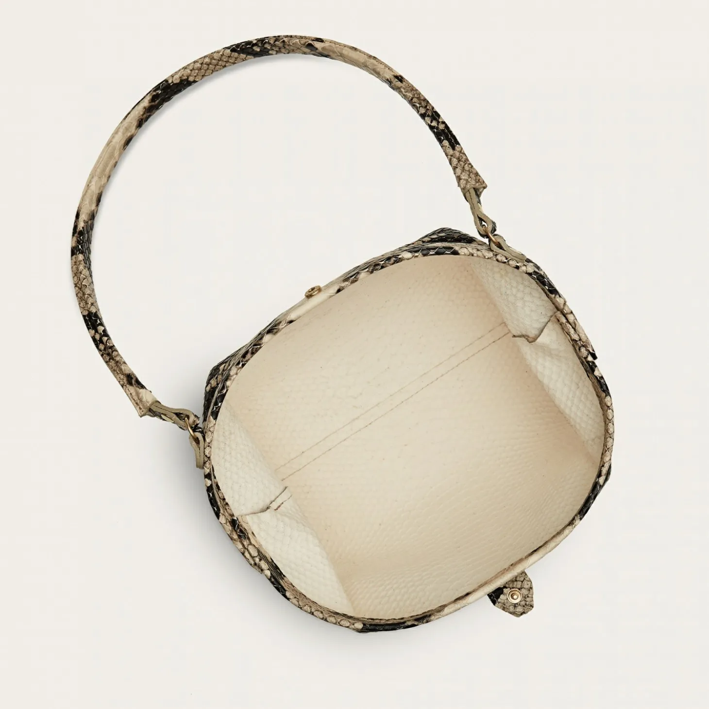 Hug Bag Torebka L, Zlamana Biel Wzor Pytona